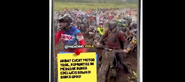 Walhi Jabar Kecam Kegiatan Motor Trail di Ranca Upas Bandung